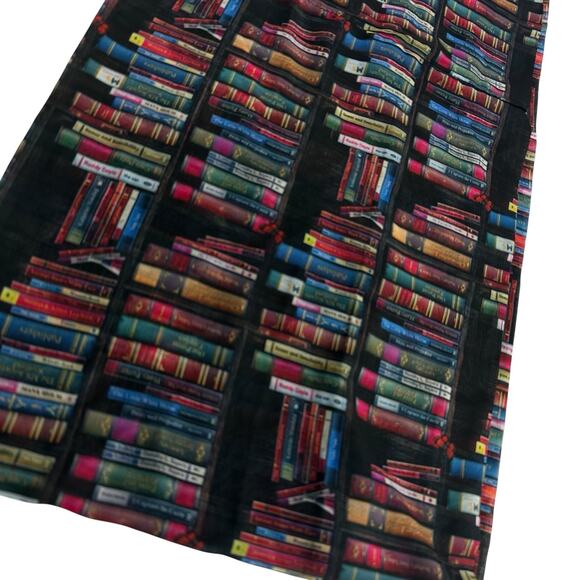 Book Patterned Infinity Scarf Fall Bookworm Reader Gift Fall Cozy - Picture 2 of 7